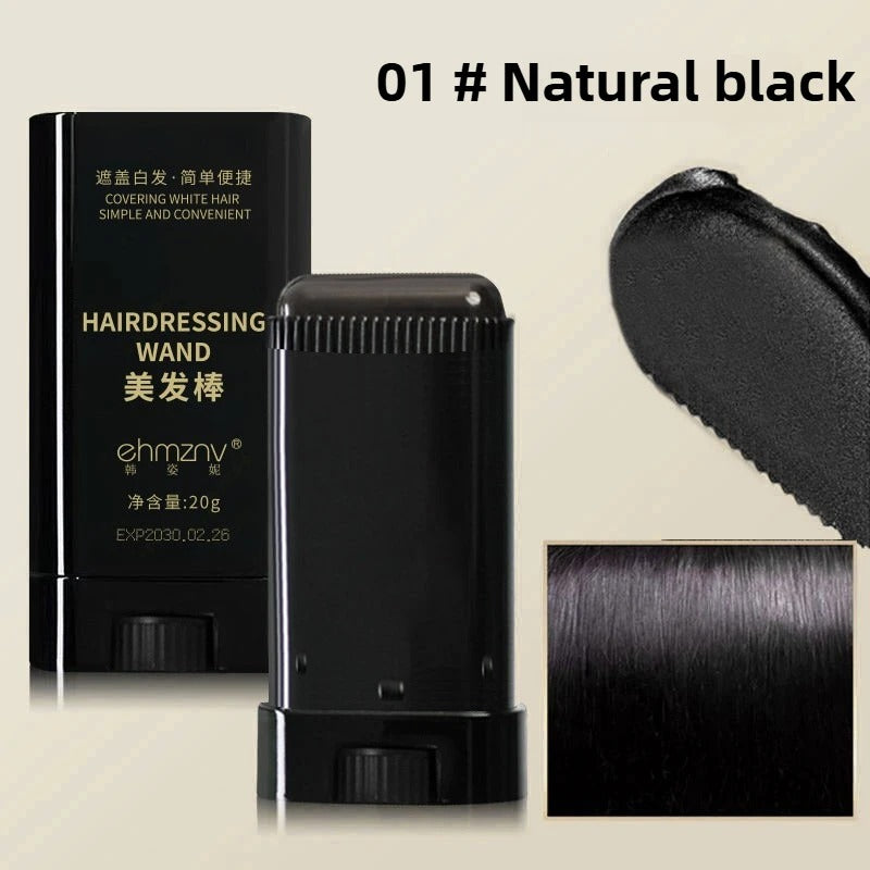 Black Hair Dye Stick for Instant Gray Coverage & Root Touch Up